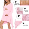 SWOMOG Womens Maternity Robe 2PCS Nursing Nightgown for Breastfeeding 3