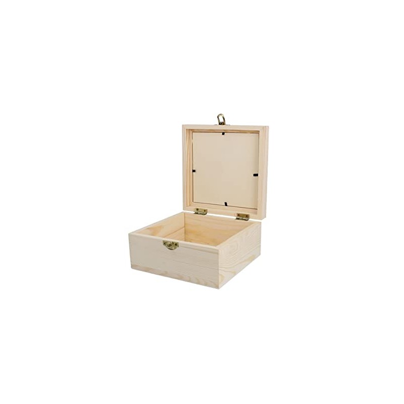 INNSPIRO Solid Pine Square Box with Plexiglass 16 x 16
