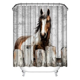 Artmyharbor Rustic Horse Shower Curtain