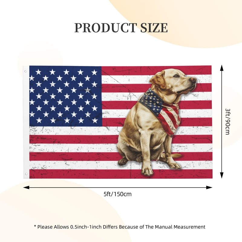 Labrador House Flag 3x5 Ft Double-Sided Printed Flag Home Outdoor