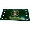 Army License Plate Metal Die Cut Green Star