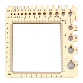 Namvo 1PCS Knitting Gauge Yarn Winding Tool Knitting Tool Knitting Needle Ruler Ruler Knitting Needle Measure On Wood Gauge