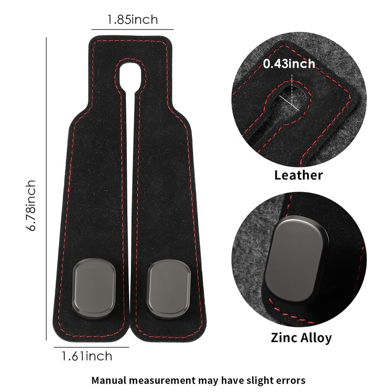 KINIVA Car Seat Headrest Storage Hooks, Set of 2, Suede