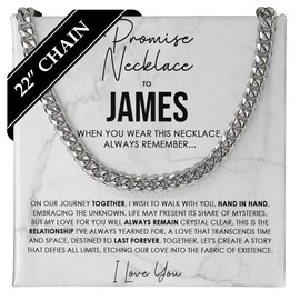 VIRAGIL Promise Necklace For Him, Promise Cuban Chain Necklace for Him, Promise Gifts For Him,Boyfriend Promise Necklace, Gift For Boyfriend, Guy Valentine Gift, Boyfriend Birthday Gift