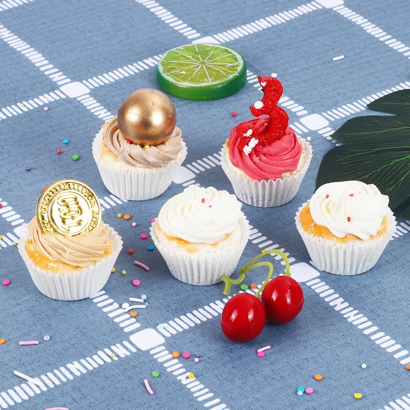 Caperci 500 Count Mini Cupcake Liners White Muffin Liners Greaseproof