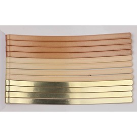 Mytoptrendz® 12 Pcs Plain Large Long Wide Bobby Pins Flat Curve Shape Stronger Grip for Women Girls Thick Hair Styling Accessories (Gold Blonde mix-80mm)-MT