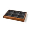 Oirlv Solid Wood 6 Grid Jewellery Trays, Stackable, Organiser for