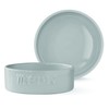 Fringe Studio 460002 Sculpt Meow Small Gray Pet Bowl