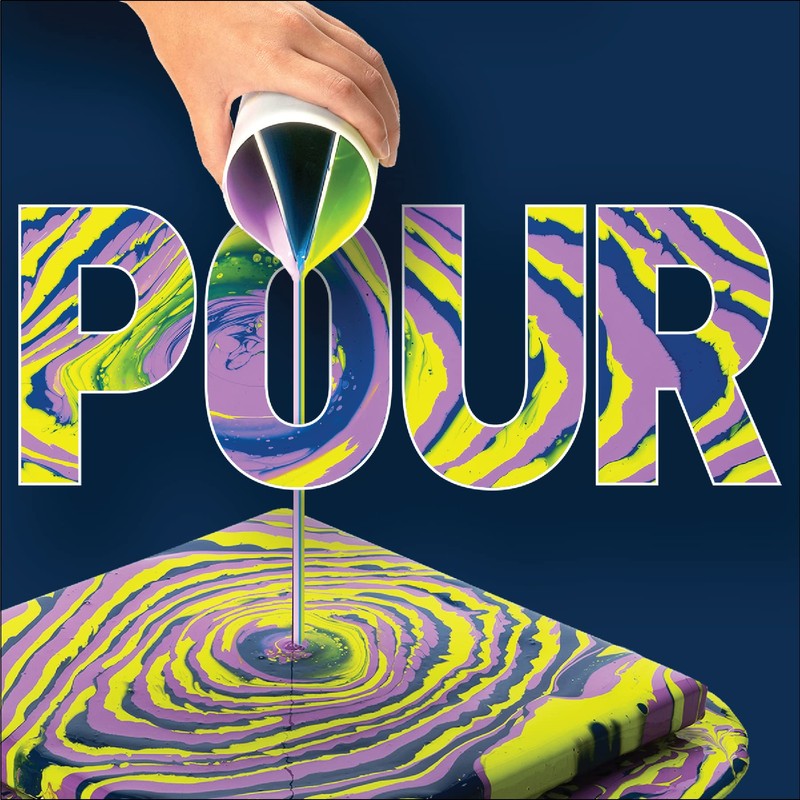 FolkArt, 3-Slotted Drizzle Divided Cup Perfect for Fluid Paint Pouring
