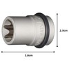 Tone 4ATX-E20 Torx Socket for Impact, 1/2-inch (12.7 mm) Drive,