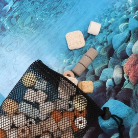 CAPASTEC Aquarium Filter Media Bags, Fine Mesh Filter Bags, Mesh Bags for Activated Carbon Resin Filters, Reusable Fish Tank Filter Bags, Black, 9.8"x5.9" 6Pcs