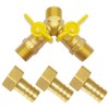 BesNPT Brass 3 Way Shut Off Valve 3/8" Hose Barb
