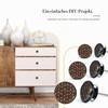 Nacnic Set of 12 Hand Painted Black and Gold Mandala