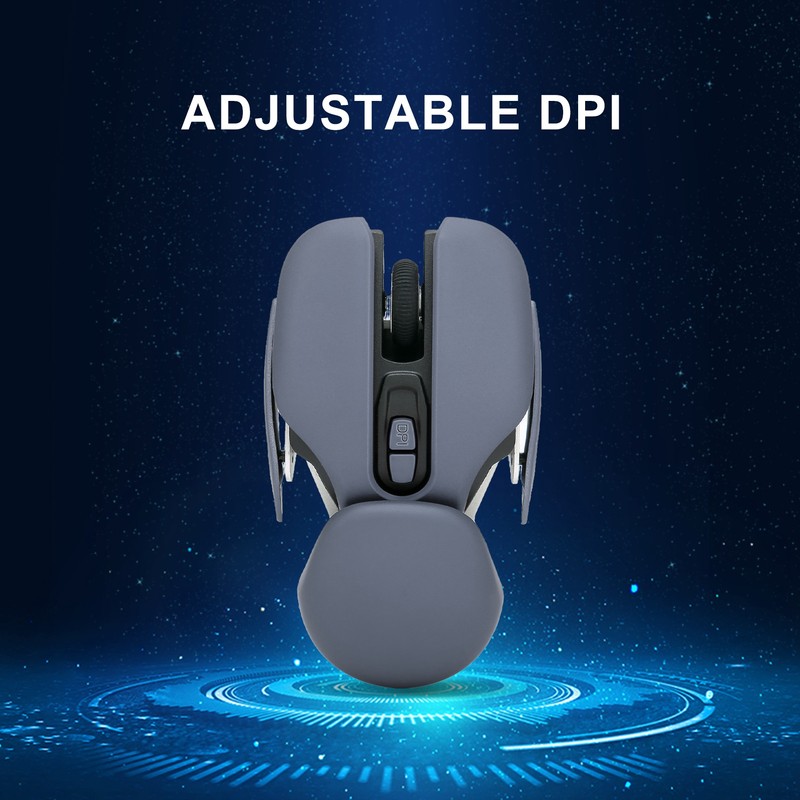 Ergonomic Wireless Mouse Inbuilt Battery Adjustable DPI Electroplating Process Integrated