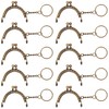 Kiss Clasp Lock Retro Metal Purse Frames 5cm Semicircular Embossed