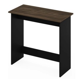 Furinno Engineered Wood Simplistic Study Table in Columbia Walnut/Black