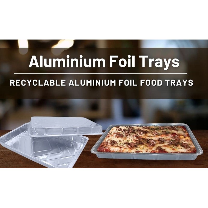 Sunrise Packaging Aluminium Foil Baking Tray [12” x 8”] Disposable