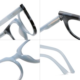 Bevi Reading Glasses Blue Light Blocking Magnify Glasses with Spring Hinge Anti Eye Strain for Men and Women R107C2-2.00