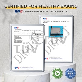 HONGBAKE Baking Sheet Pan Set, Cookie Sheets for Oven, Nonstick Half/Quarter/Jelly Roll Pans with Diamond Texture Pattern, Heavy Duty Cookie Tray, Dark Blue