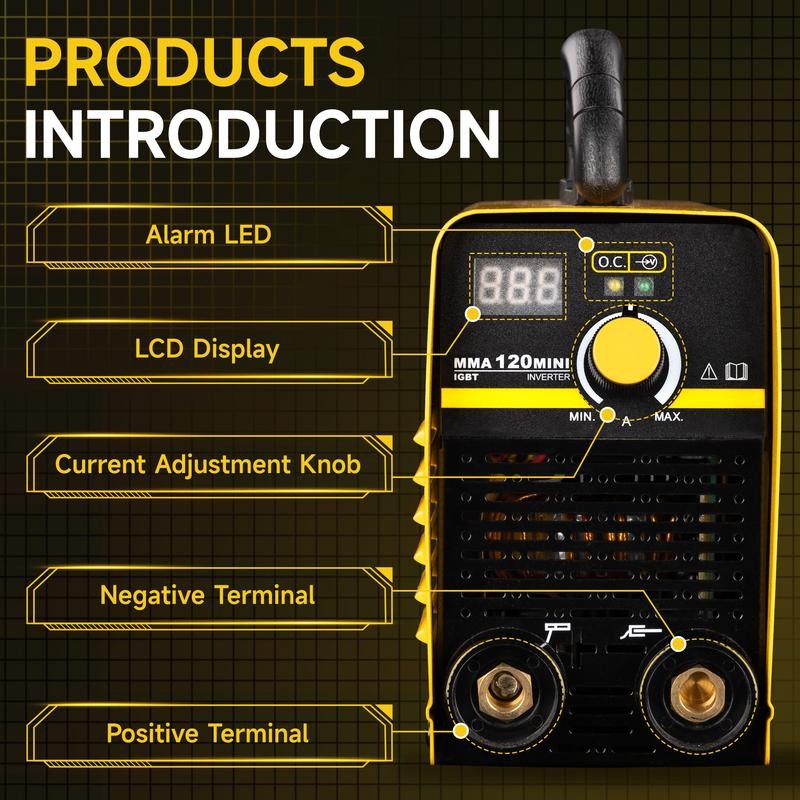 MMA120 Stick mini Welder 110V 120A IGBT Portable Synergic Stick
