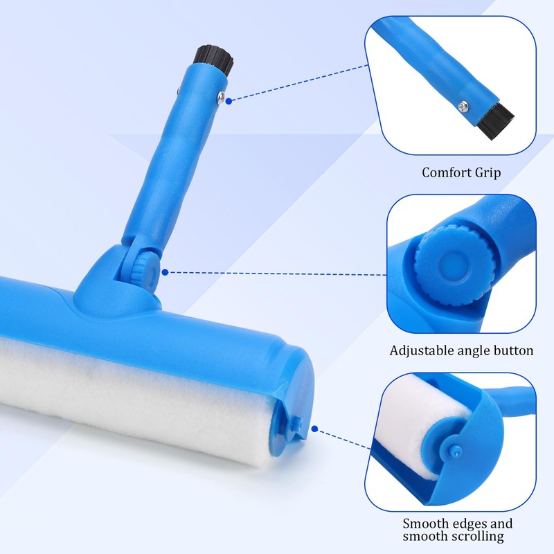 Ceiling Paint Roller No Drip Kit,9FT Extension Pole Included –