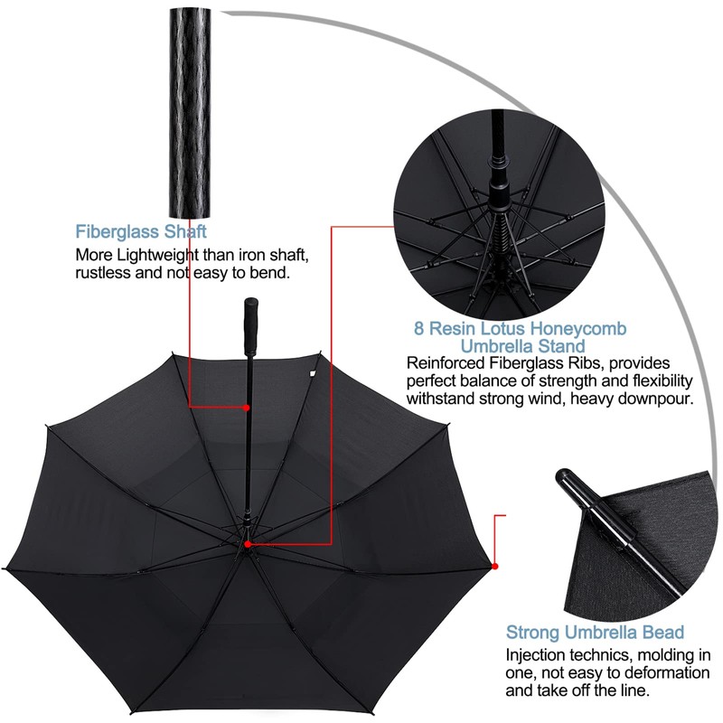 G4Free 72 Inch Huge Large Oversize Golf Umbrella Automatic Open