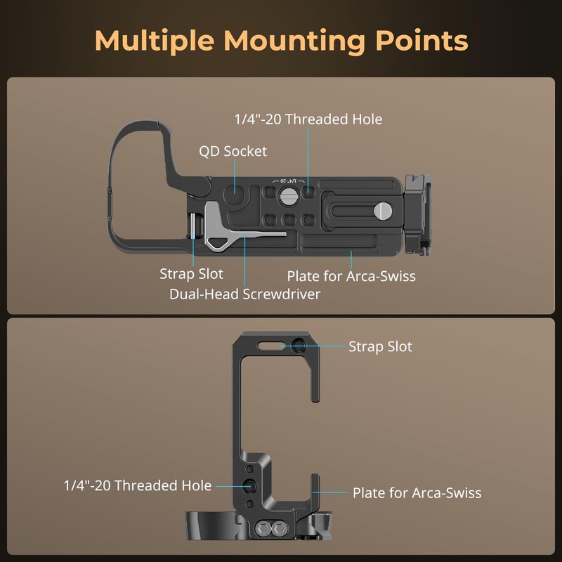 SMALLRIG L-Shape Plate for Nikon Z 6III, L-Bracket L-Bracket for