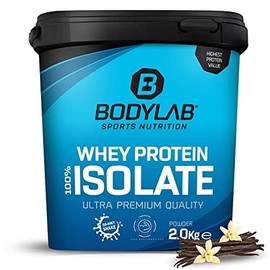 Whey Protein Isolate 900 g Vanilla Bodylab24, Protein Powder from Whey Isolate, Whey Protein Powder Can Support Muscle Building, Concentrated Iso-Whey Protein Free from Aspartame