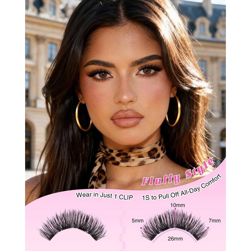EMEDA Magnetic Eyelashes Natural Look No Glue Reusable Magnetic Lashes