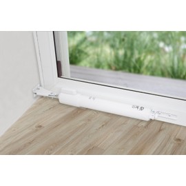 Wright Products Heavy Duty Pneumatic Screen & Storm Door Closer with EZ-Hold – Adjustable Speed, Durable & Easy Install, for Out-Swinging Doors (Modern, White)