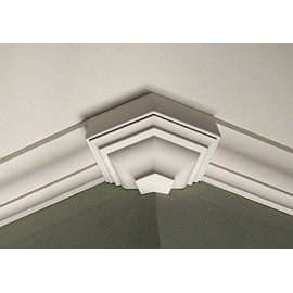 Crown Molding Corner 225 Degree Outside Block Fits 4 1/2 - 4 5/8 Inch Crown Molding