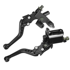 Motoforti Universal Master Cylinder Clutch Levers for 7/8" 22mm Motorcycle Handlebar Brake for Harley for Honda for Kawasaki Black Aluminum Alloy 1 Pair