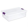Sterilite 32 Qt ClearView Latch Storage Box, Stackable Bin with
