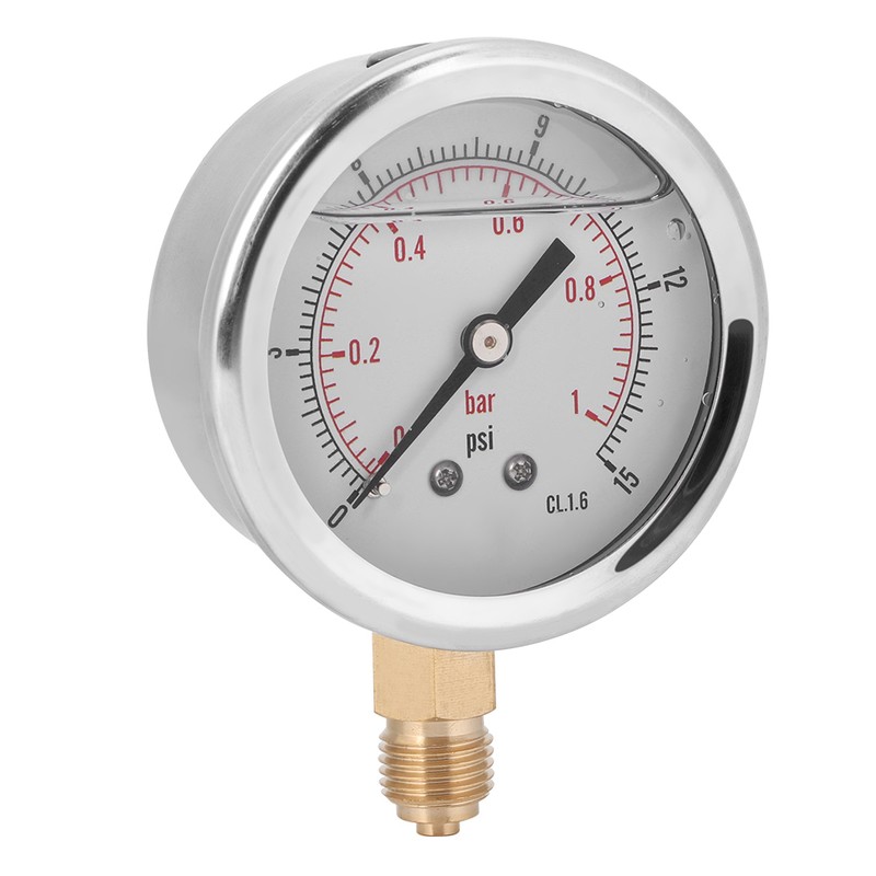TS PGG604-1bar 1/4 BSP Y60 Radial Oil Filled Pressure Gauge