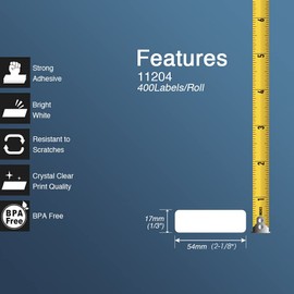 BETCKEY - Multi-Purpose Address Labels Replacement for Brother DK-1204 (0.66 in x 2.1 in), Compatible with Brother QL Label Printers [1 Rolls/400 Labels, Green]