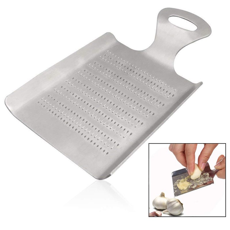 Xrten Stainless Steel Garlic Grater, Shovel-Shaped Ginger Garlic Grater Device