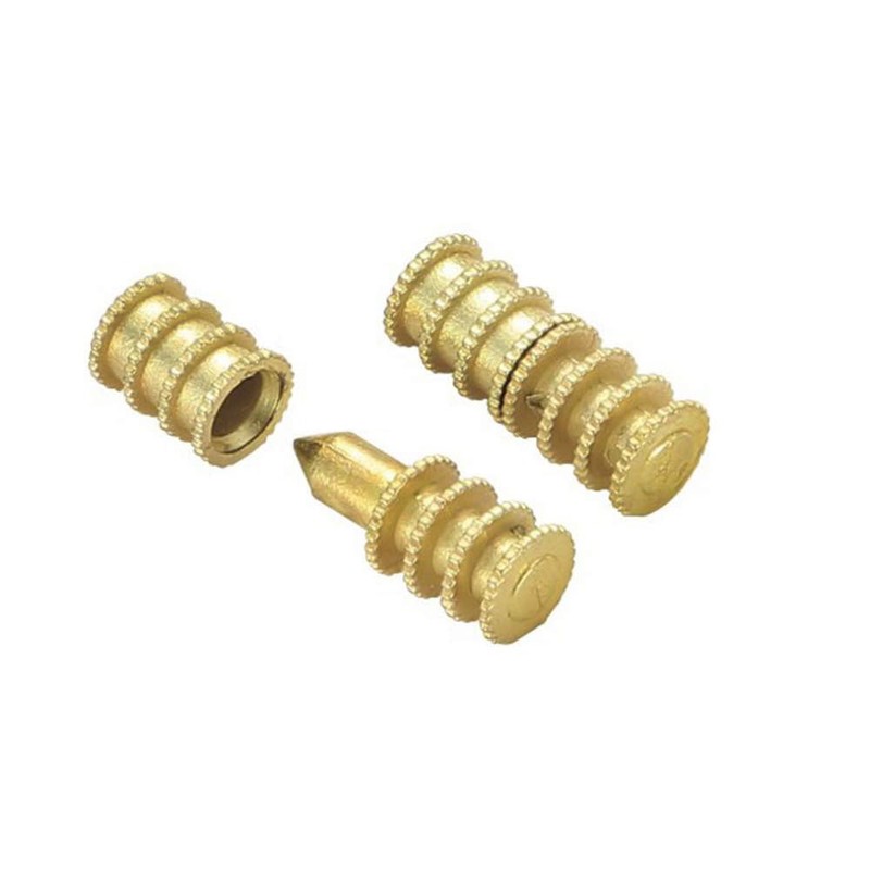 ZYAMY 15pcs Brass Table Leaf Dowel Pin Table Bolt Sleeve