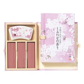 Uno Chiyo Incense Sticks, 36 Sticks, Incense Sticks, Incense Holder, Made in Japan, Cherry Blossom Scent, Incense