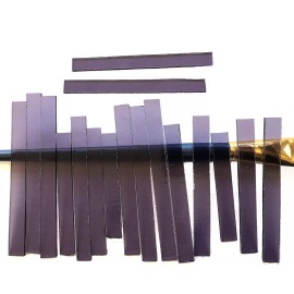 Handmade 1/2 lb Purple lavender transparent Stained Glass mosaic tile Strips Handcut