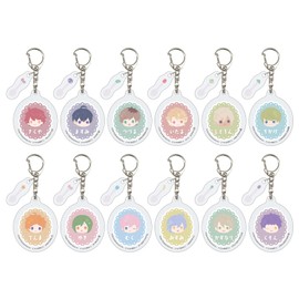 A3! x Sanrio characters 01 S&S [Mini Character Illustration] Acrylic Key Holder with Parts, Box of 12