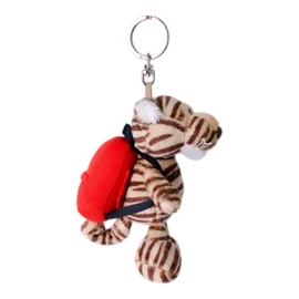 NIKI OUTDOOR PRODUCTS Keychain, Tiger, 3.9 inches (10 cm), Backpack, Orange, Kids, W2.4 x D 2.8 x H, Braun