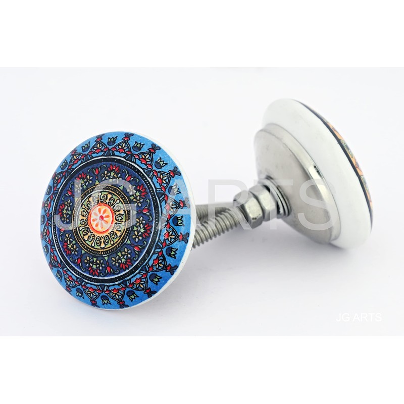 JGARTS 10 x Mix Vintage Look Flower Ceramic Knobs Door