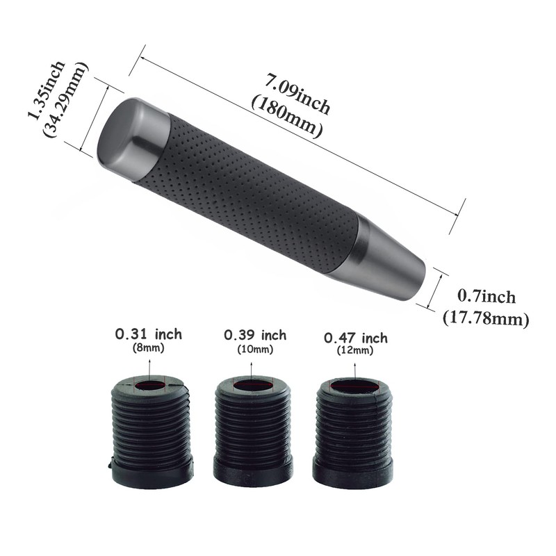 Abfer 180mm Alloy PU Shifter Knob Car Shift Knob Auto