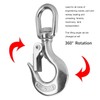 Safety Lifting Hook, Stainless Steel Safety Lifting Hook Swivels Eye