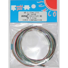 Sanko Densho ETFE Junfron Wire, 0.01 inches (0.32 mm), 6.6 ft (2 m) x 6 Colors (Red, Black, White, Yellow, Green, Blue) Single Wire, Single Core