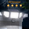 Onforu 3000LM Solar Lights Outdoor, 3 Heads Security Lights with