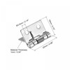 uxcell Spring Loaded Hinges, 1" 304 Stainless Steel Self Closing