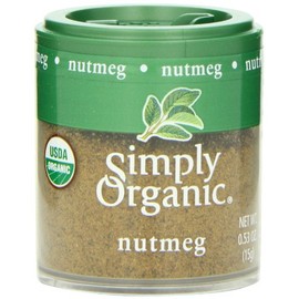Simply Organic Nutmeg Ground Organic, Mini Spice, 0.53 Ounce (Pack of 6)
