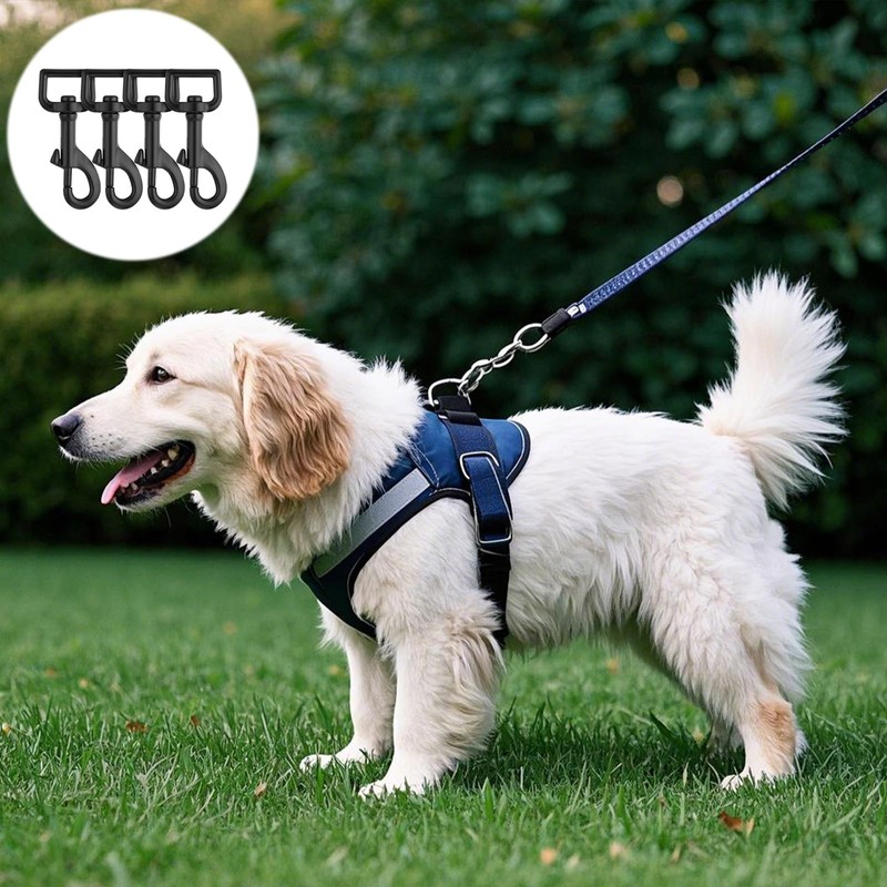 RSYHVG Dog Lead Clips, Swivel Snap Hooks, Heavy Duty, Black,