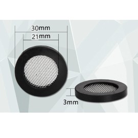 6 Pack 30MM Shower Head Screen Filter Gasket, Stainless Steel Seal O Ring Hose Net 40 Mesh for Fixed and Handheld Shower Head Hose, Water Faucet, Garden Hose (Netted, 30MM)